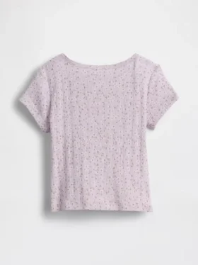 Pointelle-Ripp-T-Shirt für Baby & Kleinkind