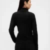 Pointelle-Rollkragen-Pullover