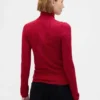 Pointelle-Rollkragen-Pullover