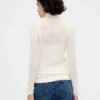 Pointelle-Rollkragen-Pullover