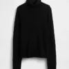 Pointelle-Rollkragen-Pullover