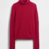 Pointelle-Rollkragen-Pullover