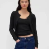 Pointelle-Strickjacke