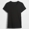 Pointelle-T-Shirt mit Rundhalsausschnitt