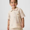 Polohemd aus bedruckter Baumwollgaze für Baby & Kleinkind