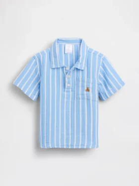 Polohemd aus bedruckter Baumwollgaze für Baby & Kleinkind