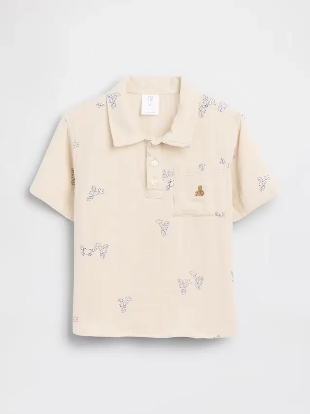 Polohemd aus bedruckter Baumwollgaze für Baby & Kleinkind