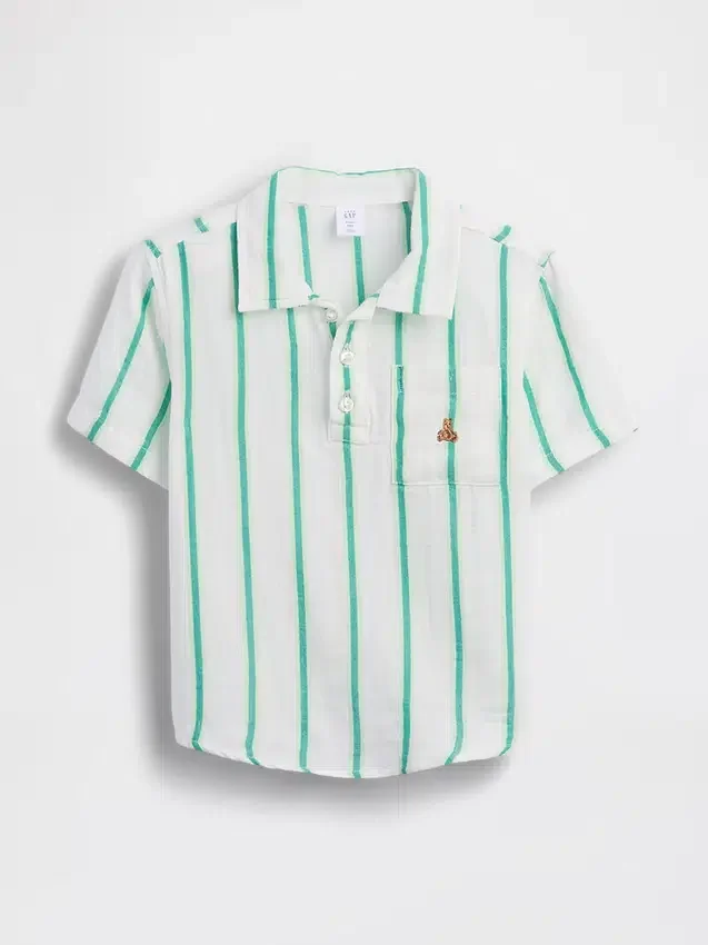 Polohemd aus bedruckter Baumwollgaze für Baby & Kleinkind