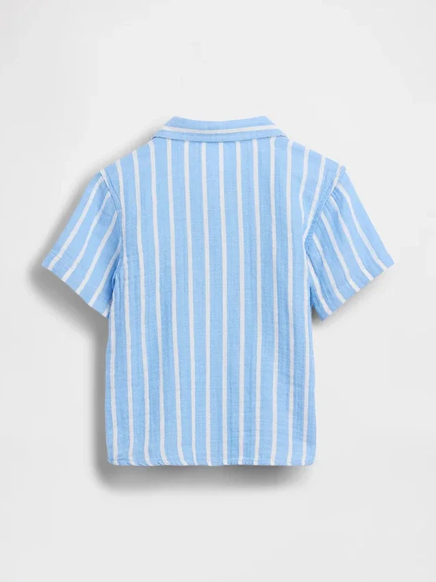 Polohemd aus bedruckter Baumwollgaze für Baby & Kleinkind