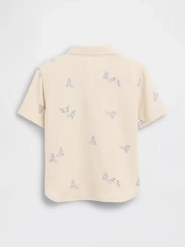 Polohemd aus bedruckter Baumwollgaze für Baby & Kleinkind
