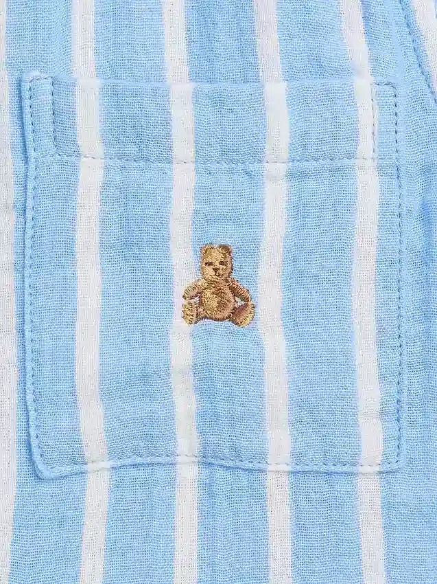 Polohemd aus bedruckter Baumwollgaze für Baby & Kleinkind