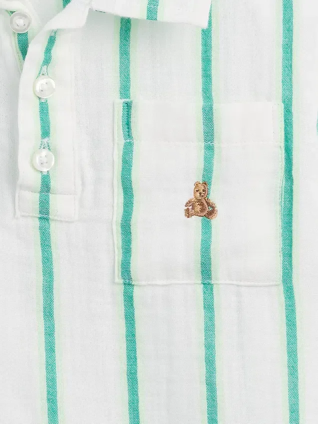 Polohemd aus bedruckter Baumwollgaze für Baby & Kleinkind