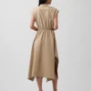 Popeline-Hemdkleid mit Taschentuchsaum