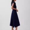 Popeline-Hemdkleid mit Taschentuchsaum