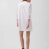 Popeline-Henley-Minikleid
