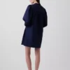 Popeline-Henley-Minikleid