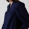 Popeline-Henley-Minikleid