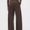 Popeline-Hose mit doppeltem Kniebereich und weitem Bein