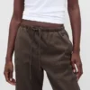 Popeline-Hose mit doppeltem Kniebereich und weitem Bein