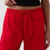Popeline-Hose mit doppeltem Kniebereich und weitem Bein