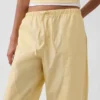 Popeline-Hose mit doppeltem Kniebereich und weitem Bein