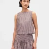 Popeline-Tanktop mit U-Boot-Ausschnitt