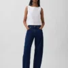 Popeline-Tanktop mit U-Boot-Ausschnitt