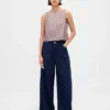 Popeline-Tanktop mit U-Boot-Ausschnitt