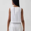 Popeline-Tanktop mit U-Boot-Ausschnitt