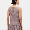Popeline-Tanktop mit U-Boot-Ausschnitt
