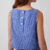 Popeline-Tanktop mit U-Boot-Ausschnitt
