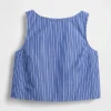 Popeline-Tanktop mit U-Boot-Ausschnitt