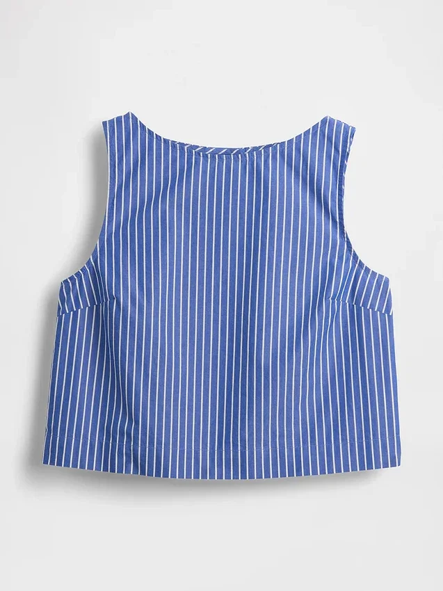 Popeline-Tanktop mit U-Boot-Ausschnitt