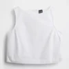 Popeline-Tanktop mit U-Boot-Ausschnitt