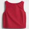Popeline-Tanktop mit U-Boot-Ausschnitt