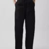 Poplin-Hose mit weitem Bein
