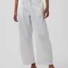 Poplin-Hose mit weitem Bein