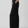 Poplin-Hose mit weitem Bein