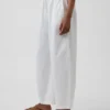 Poplin-Hose mit weitem Bein