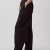 Poplin-Hose mit weitem Bein