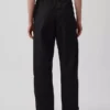Poplin-Hose mit weitem Bein