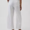 Poplin-Hose mit weitem Bein