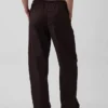 Poplin-Hose mit weitem Bein