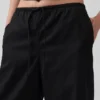 Poplin-Hose mit weitem Bein