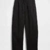 Poplin-Hose mit weitem Bein