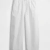 Poplin-Hose mit weitem Bein