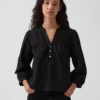 Poplin-Popover-Oberteil