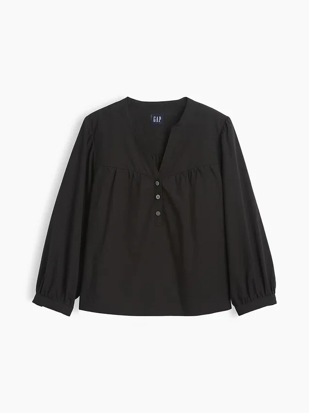 Poplin-Popover-Oberteil