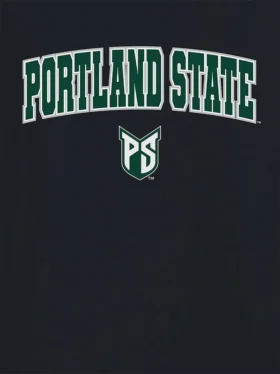 Portland State University – T-Shirt mit schwarzem Arch Logo