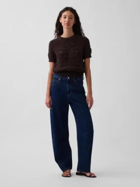 Pullover aus 100 % Baumwolle, gehäkelt